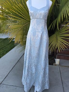 Jump Light Blue and Silver Prom Dress